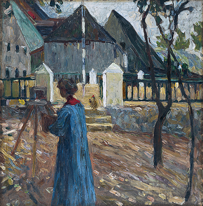 Kallmünz – Gabriele Münter beim Malen II Wassily Kandinsky